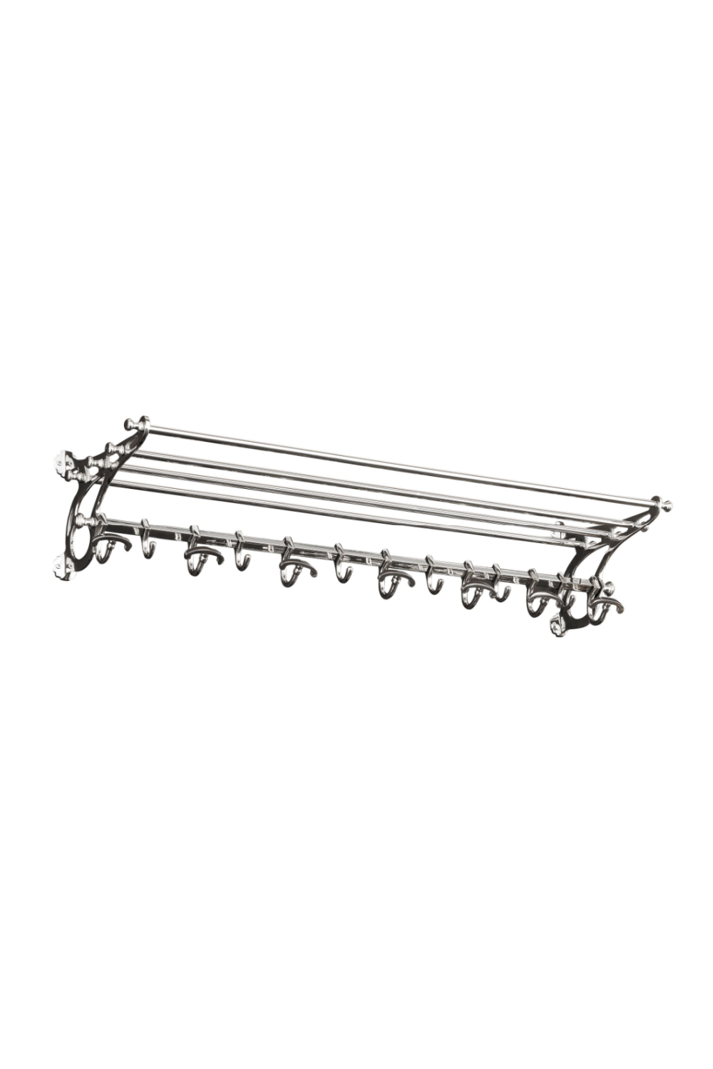 Silver wall mounted coat discount rack