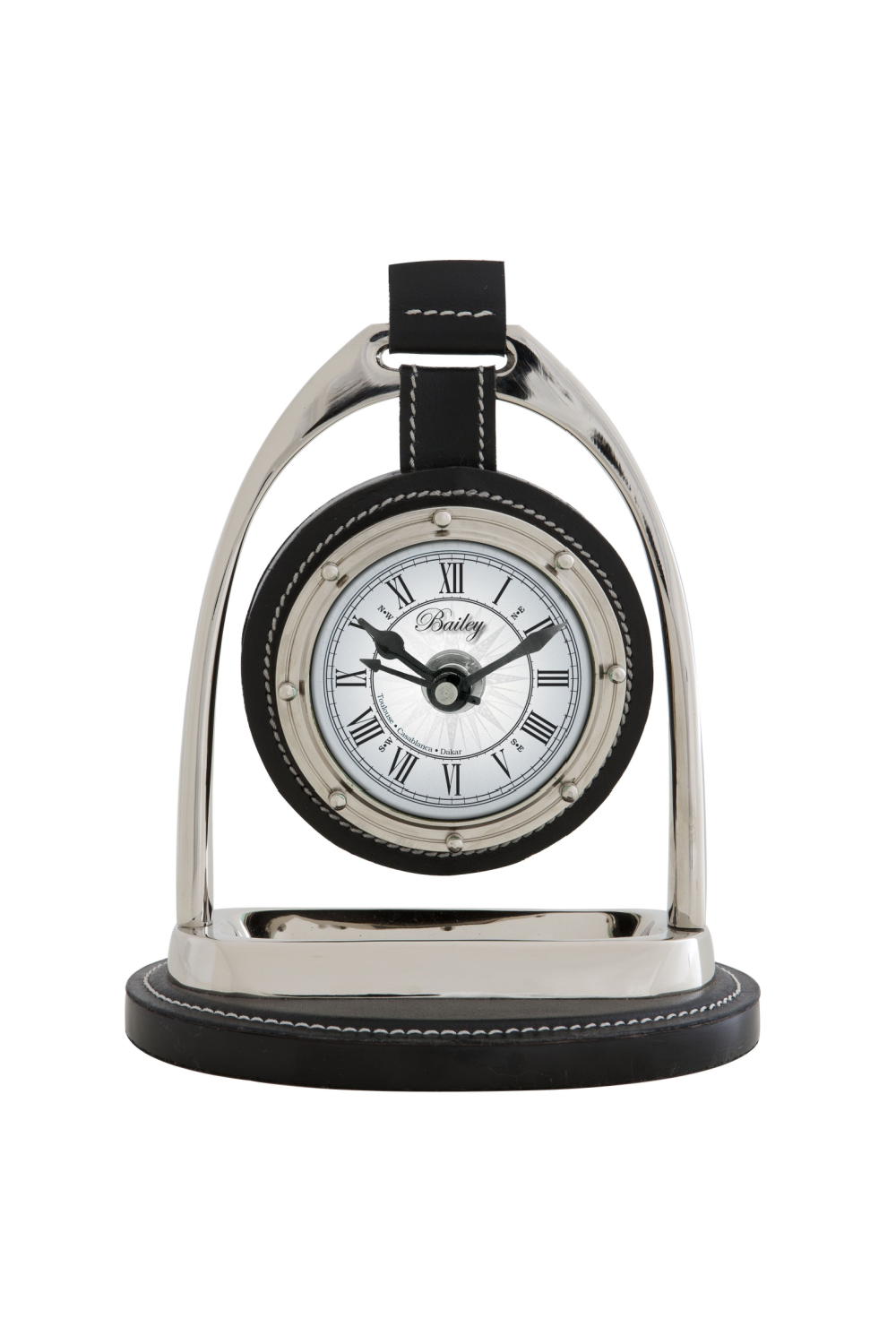 Silver Desk Clock | Eichholtz Bailey Equestrian | OROA.com