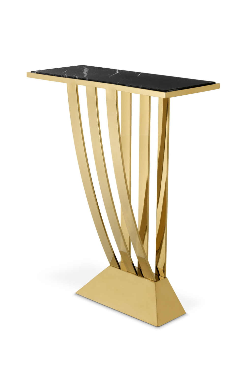 Small Gold Art Deco Console Table | Eichholtz Beau Deco | OROA