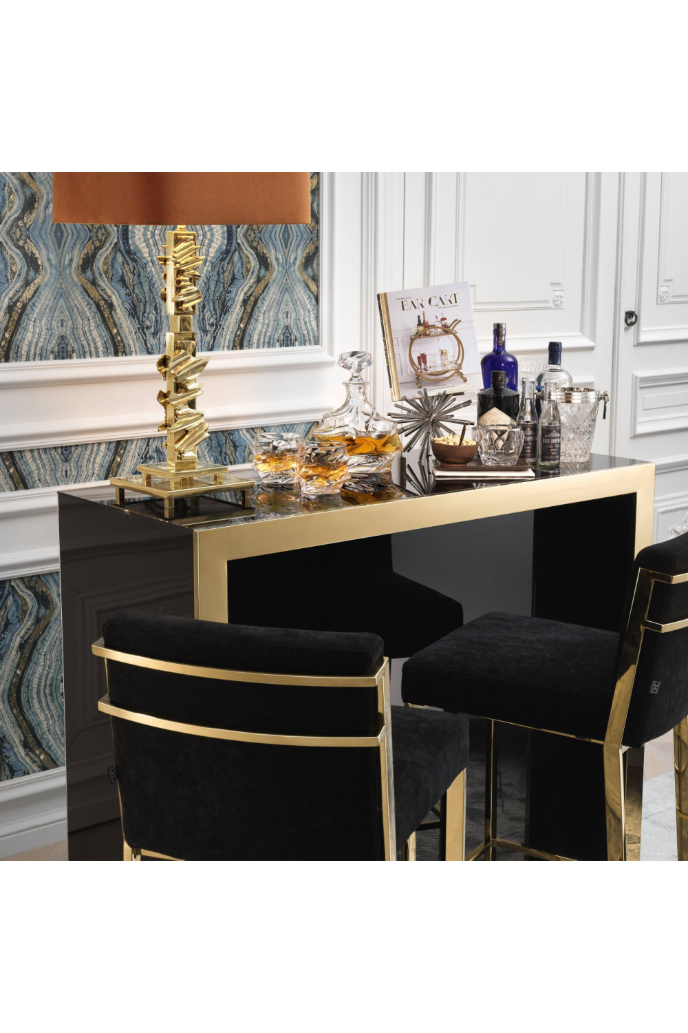 Black Glass Bar | Eichholtz Grimaldi | #1 Eichholtz Online Retailer