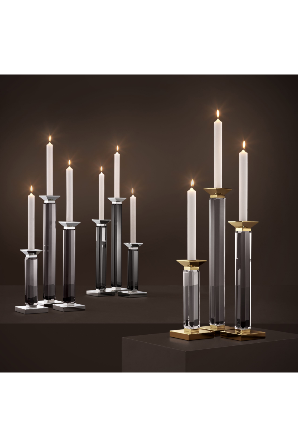 Gold Stick Candle Holder Set of 3 | Eichholtz Livia | OROA