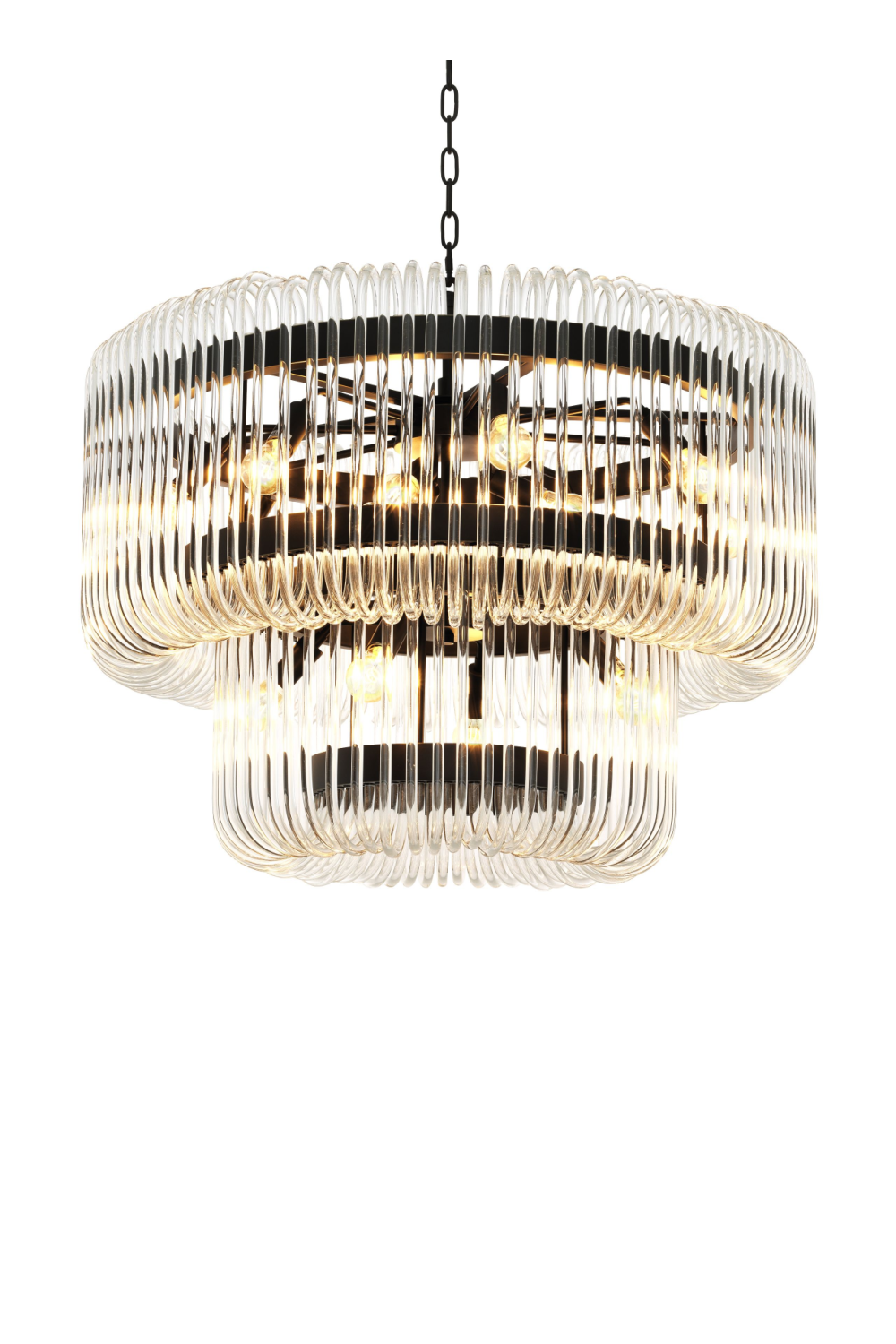 2 Tier Glass Rod Chandelier | Eichholtz Sutton House | OROA