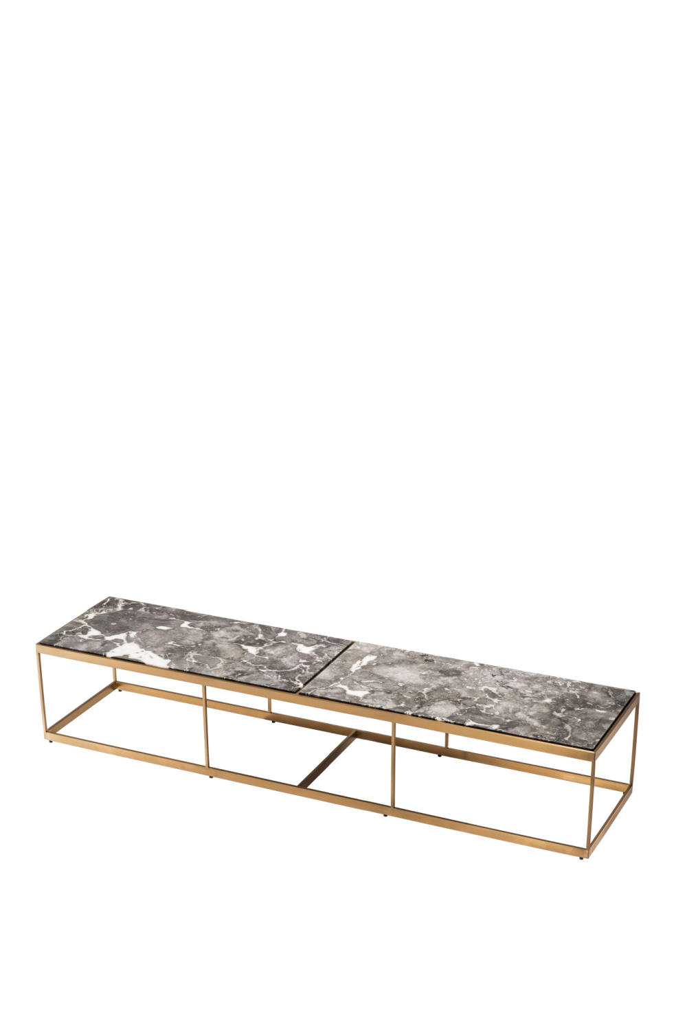 Marble Top Brass Frame Coffee Table | Eichholtz La Quinta | OROA