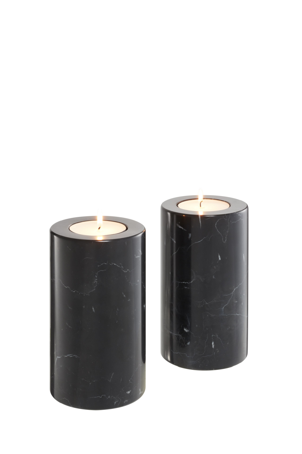Black Marble Candle Holders 2 | Eichholtz Tobor M | OROA