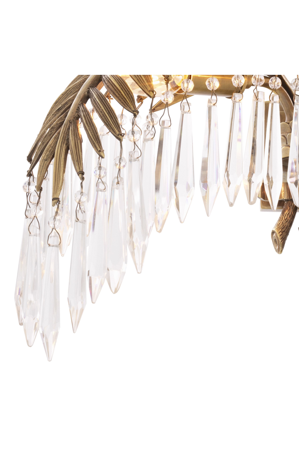 Vintage Brass Palm Leaf Wall Lamp - Eichholtz Hildebrandt | OROA TRADE