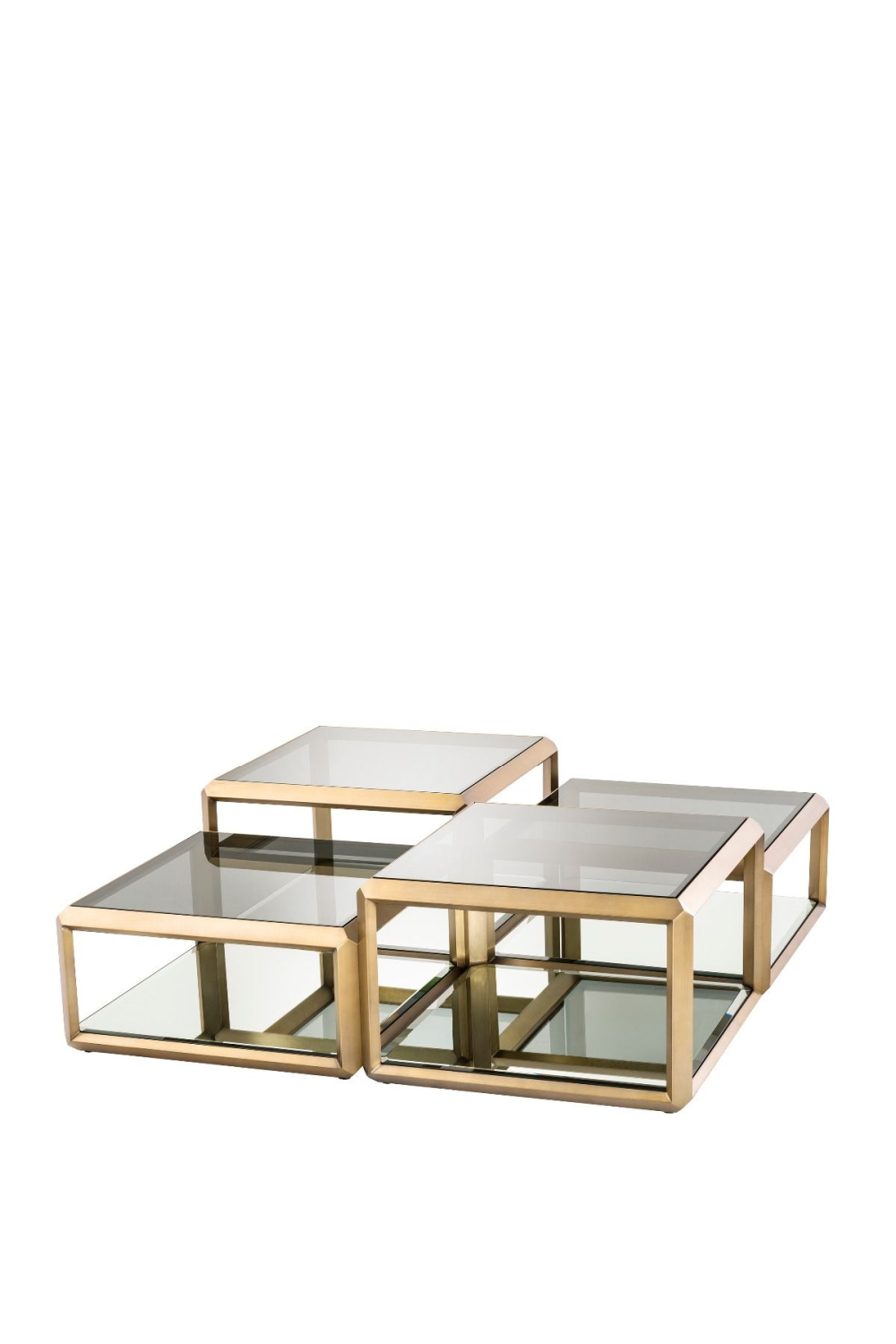 Brass coffee table set deals