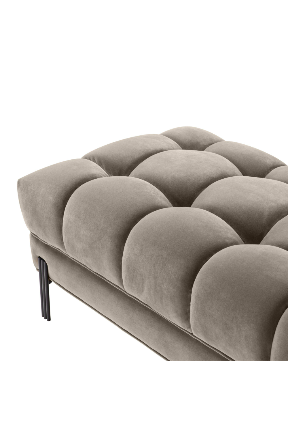 Greige Tufted Upholstered Bench | Eichholtz Sienna | OROA