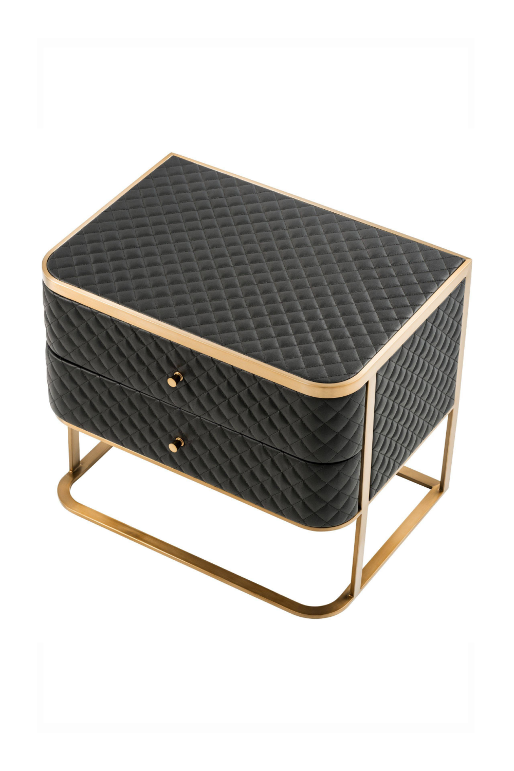 Black Leather Side Table | Eichholtz Monfort | OROA