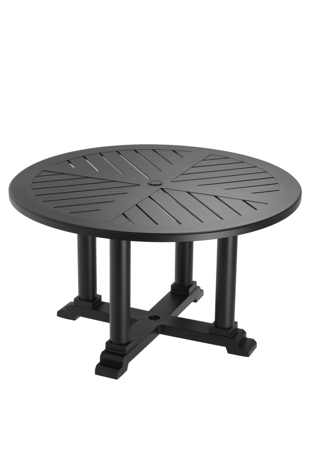 Black Round Outdoor Dining Table | Eichholtz Bell Rive S | Oroatrade.com