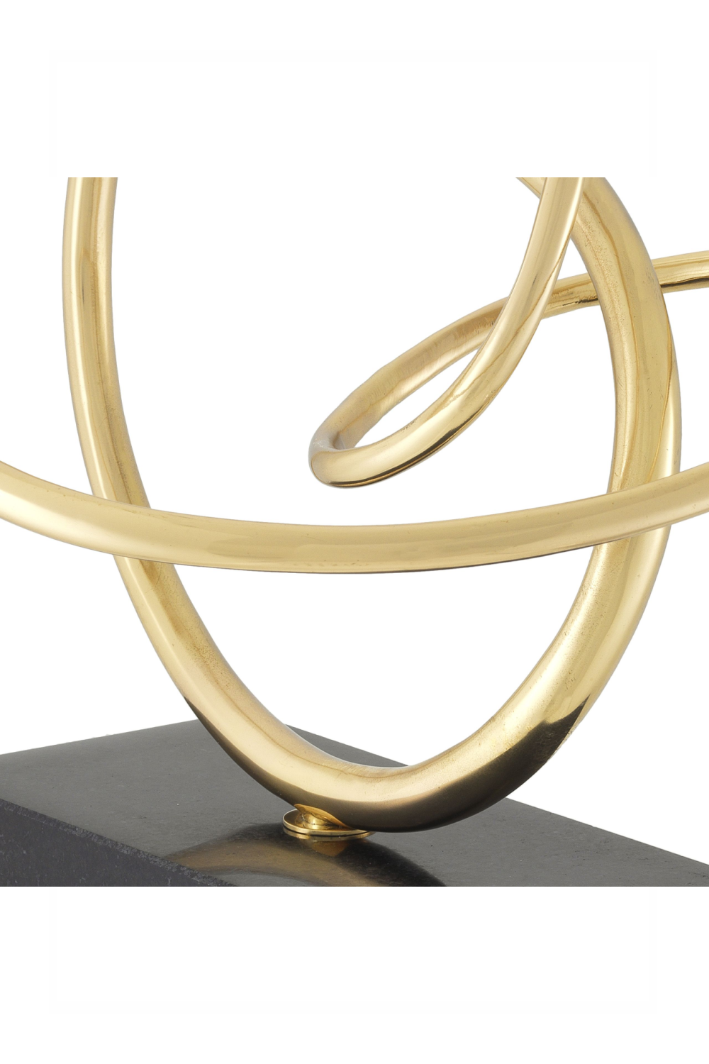 Black Granite Base Abstract Polished Brass Object | Eichholtz Frank