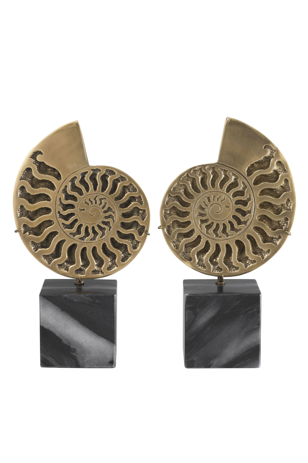 Vintage Brass Object Set of 2 | Eichholtz Ammonite | OROA.com