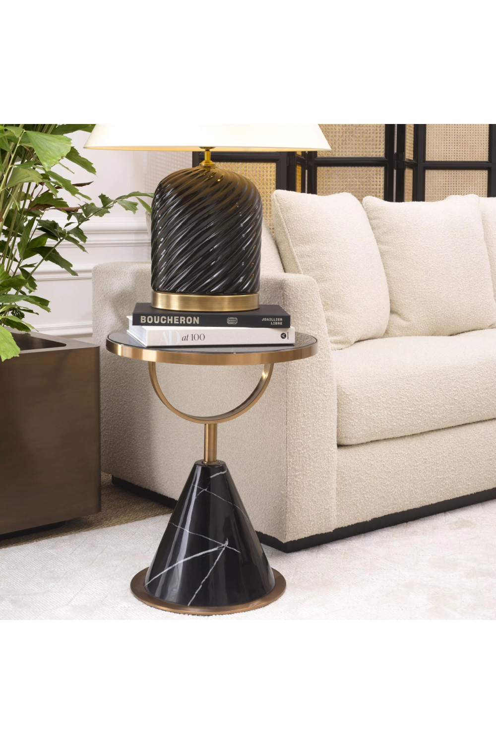 Black Marble Side Table | Eichholtz Park Lane | OROA