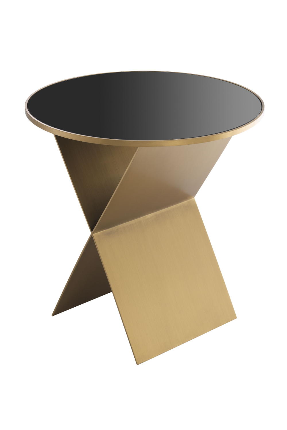 Round Brass X-Legged Side Table S | Eichholtz Fitch | OROA