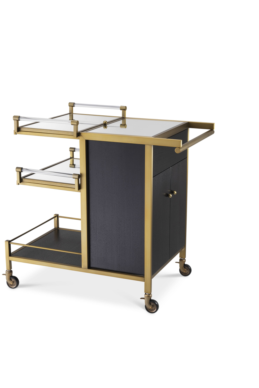 Brass and Black Oak Trolley | Eichholtz Eiffel | #1 Eichholtz Retailer