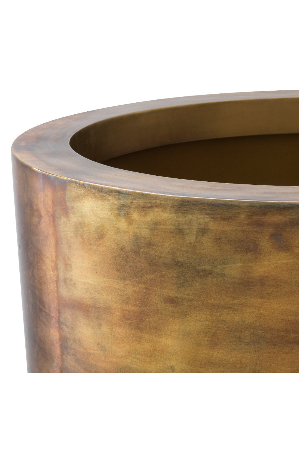 Vintage Brass Round Planter | Eichholtz Jasper | Oroa.com