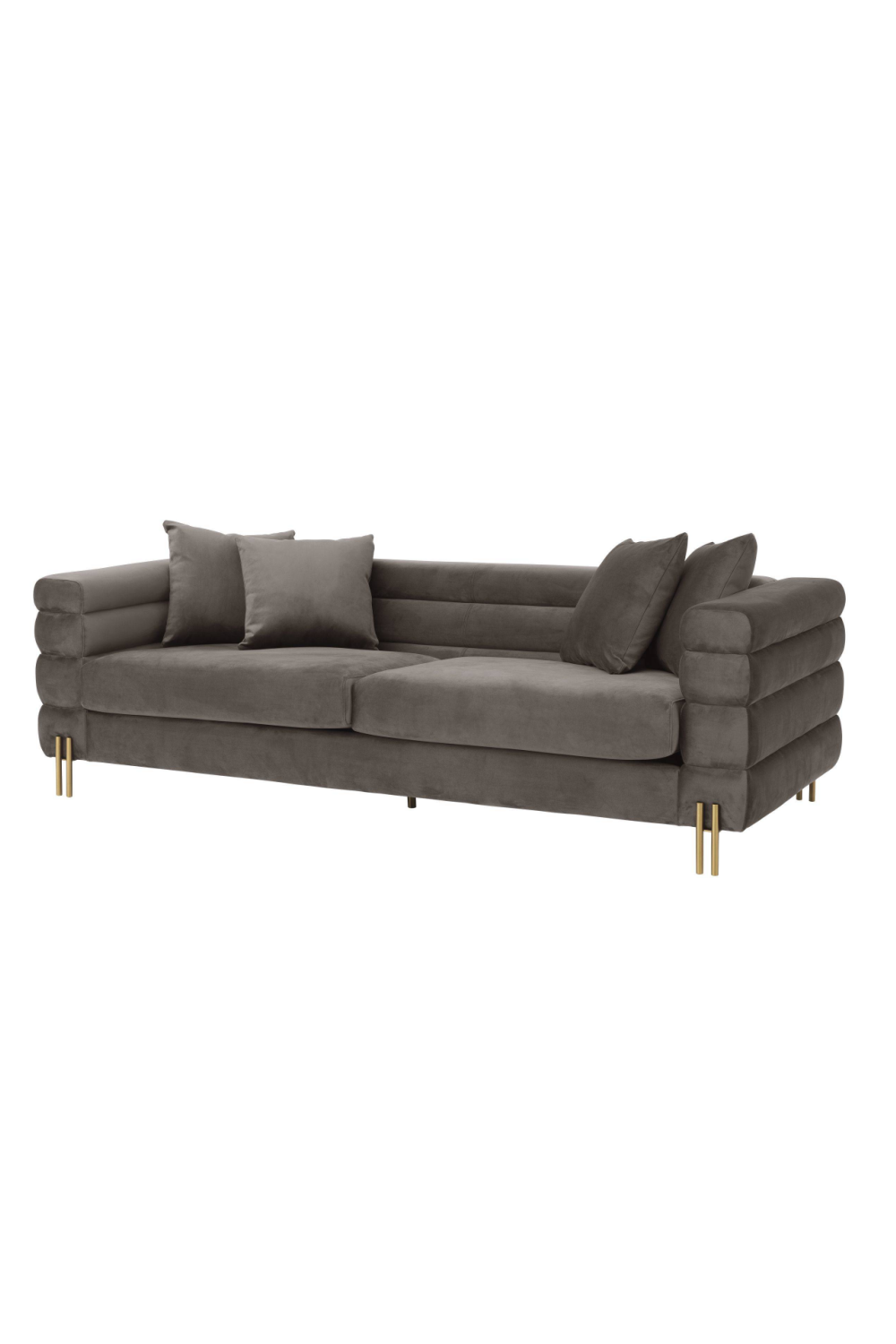 Art Deco Gray Velvet Sofa | Eichholtz York | Oroa.com