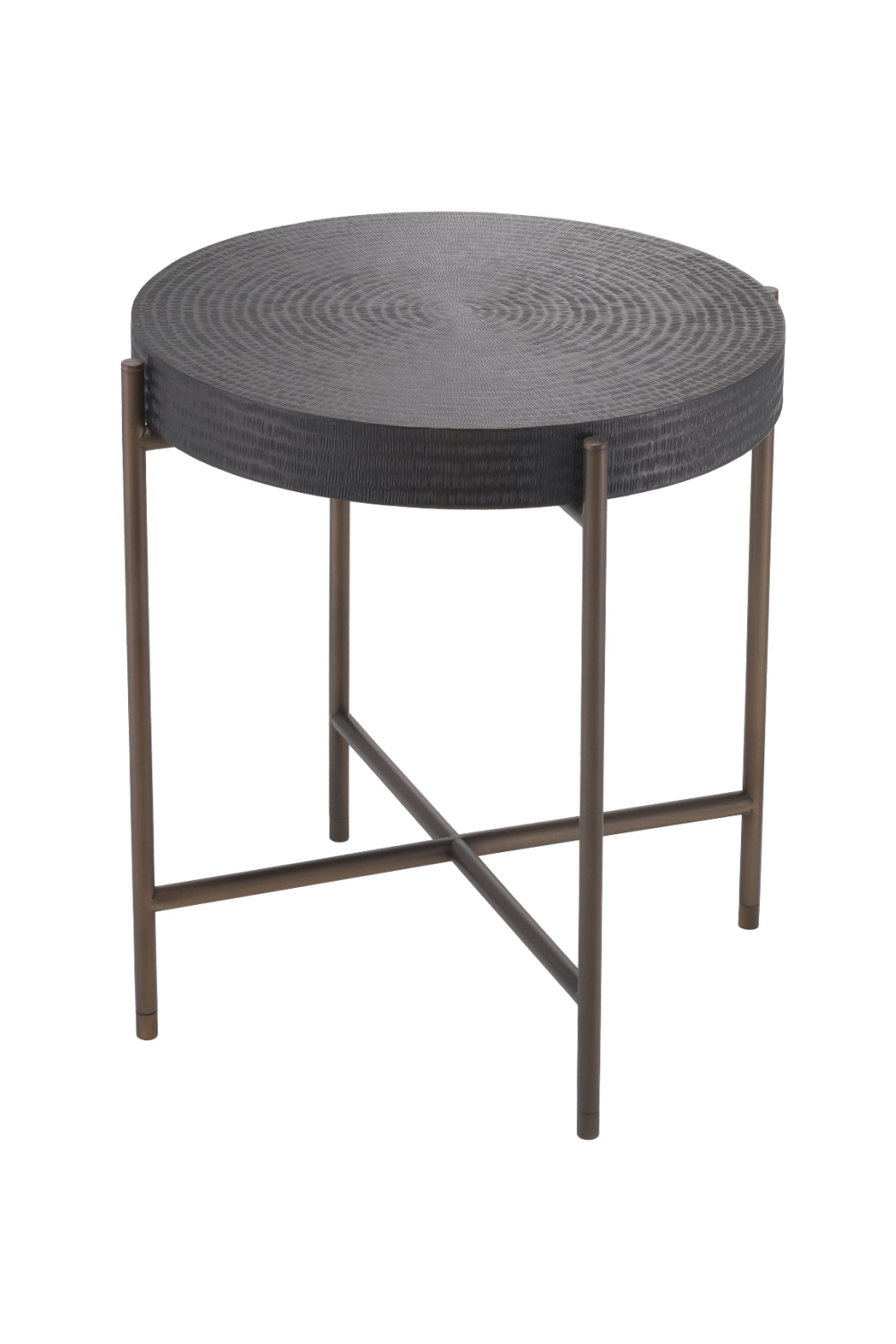Round Gunmetal Side Table | Eichholtz Nikos | OROA