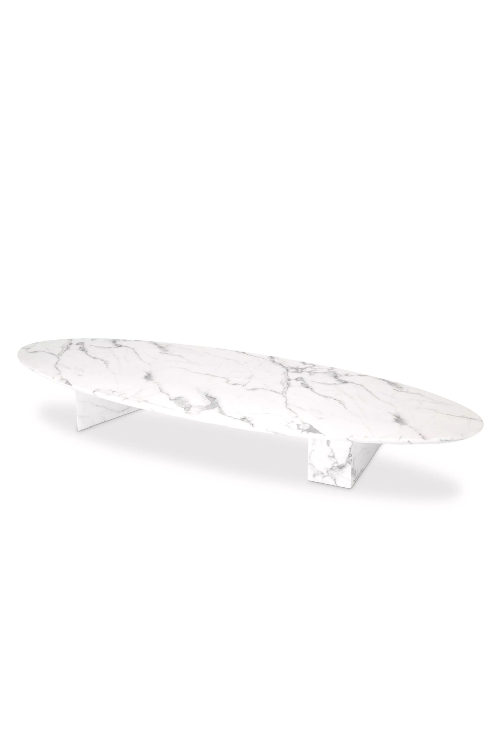 White Marble Oval Coffee Table | Eichholtz Aurore | OROA