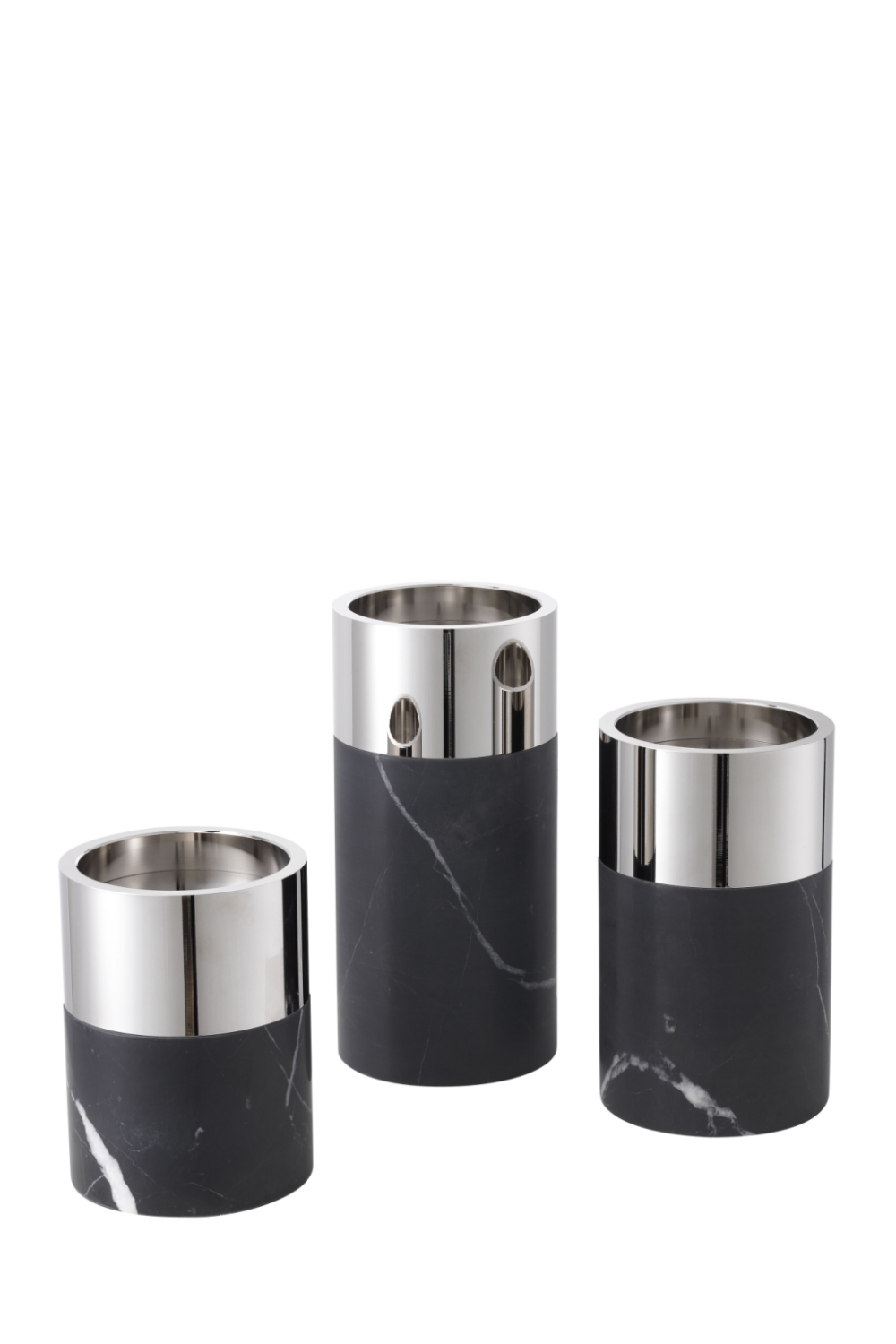 Black Marble Candle Holder Set | Eichholtz Sierra | OROA
