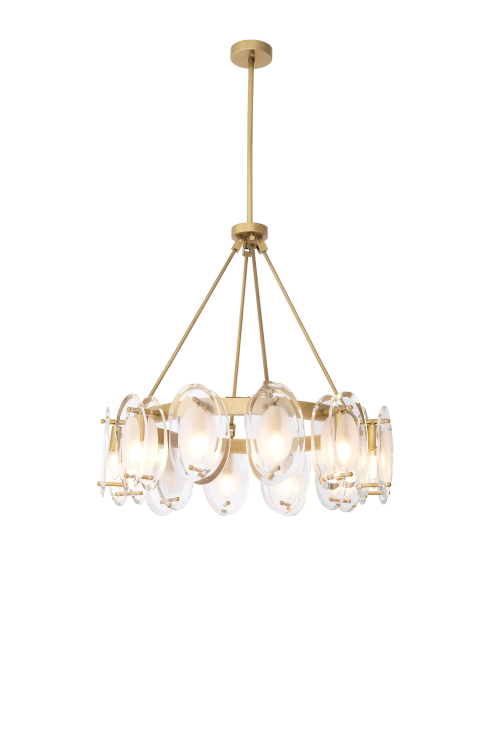 Brass Bevelled Glass Chandelier | Eichholtz Sublime | OROA