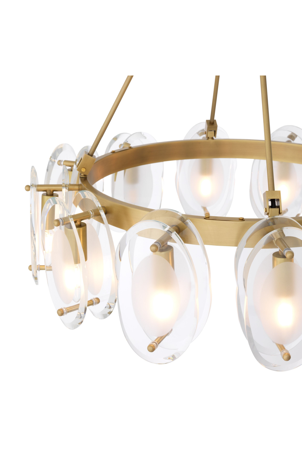 Brass Bevelled Glass Chandelier | Eichholtz Sublime | OROA