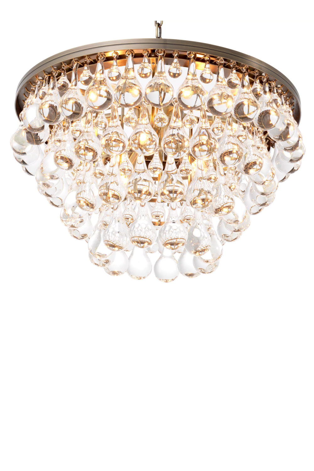Brass Glass Drop Chandelier | Eichholtz Bolzano | OROA