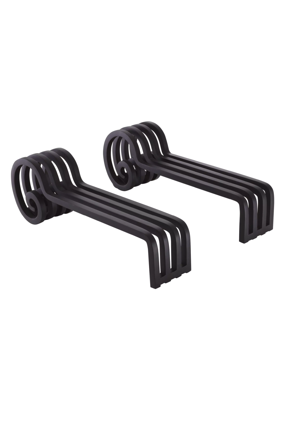 Black Curled Andiron Set (2) | Eichholtz Mardor | OROA.com