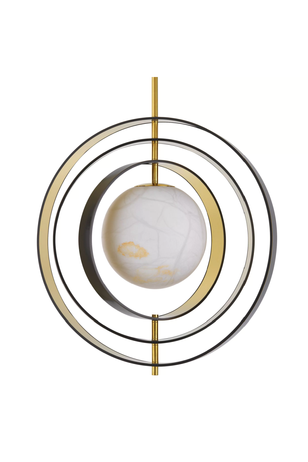 Gold Ringed Alabaster Chandelier | Eichholtz Pearl | OROA