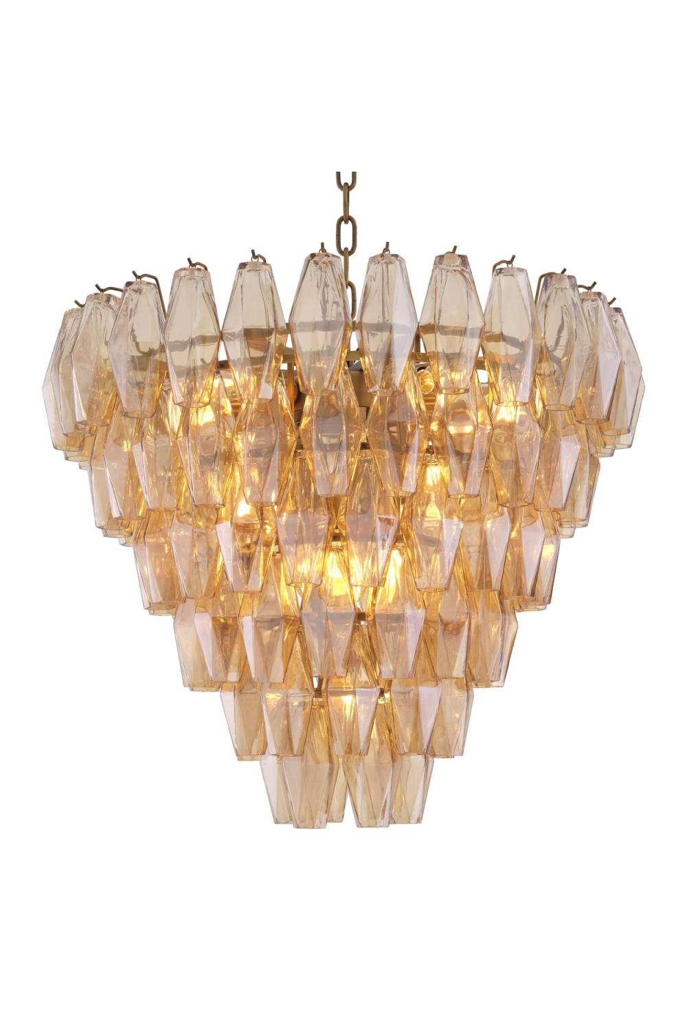 Diamond Amber Glass Chandelier | Eichholtz Benini | OROA.com
