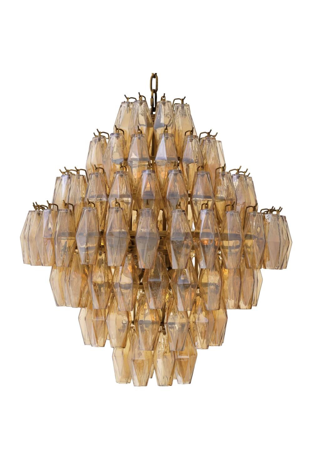 Diamond Amber Glass Chandelier | Eichholtz Benini | OROA.com