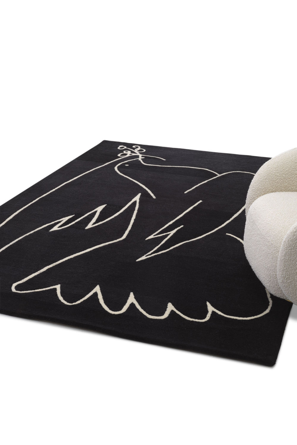 Black Wool Carpet 10' x 13' | Eichholtz Piccione | Oroa.com