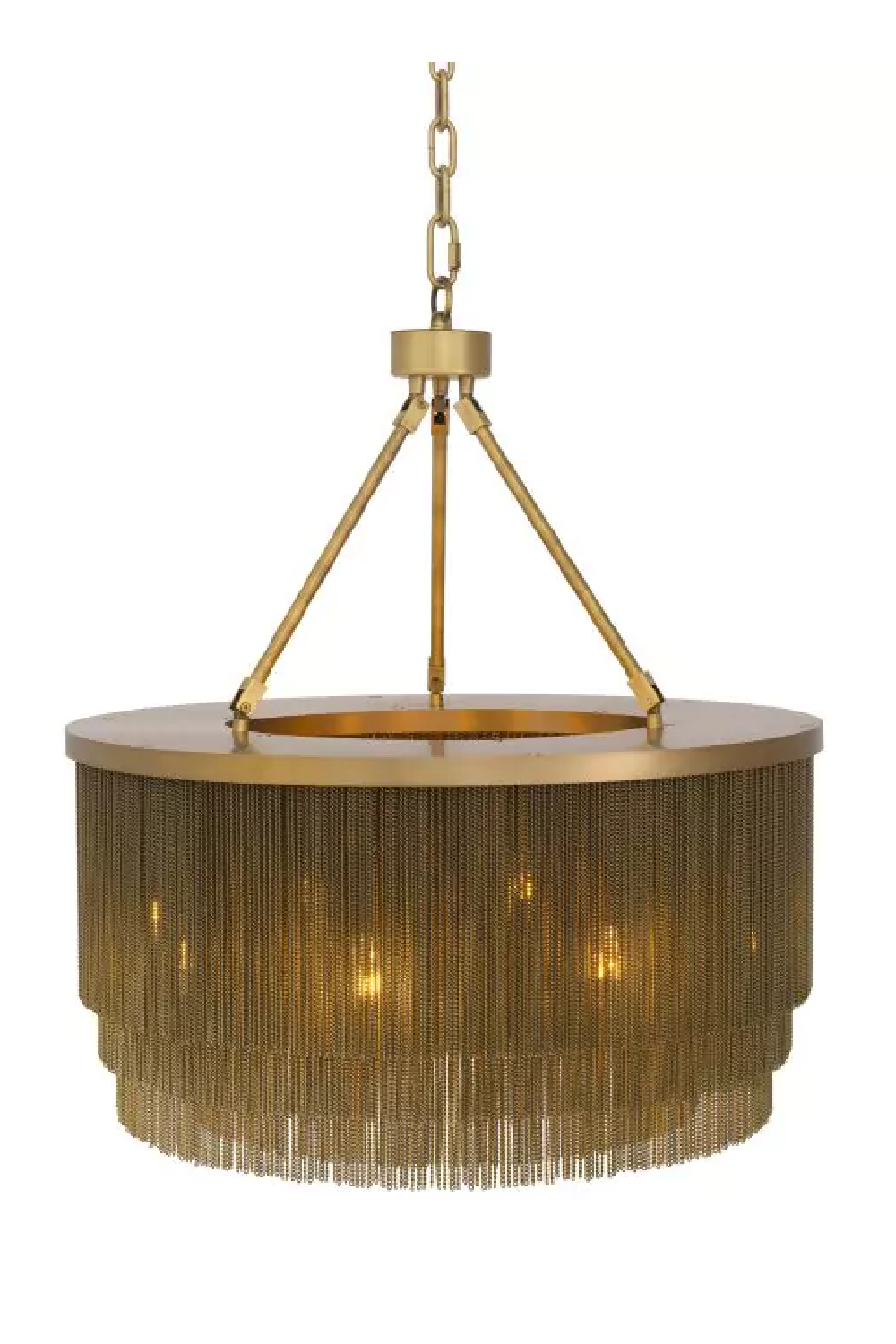 Round Golden Fringed Chandelier | Eichholtz Tissot | Oroa.com