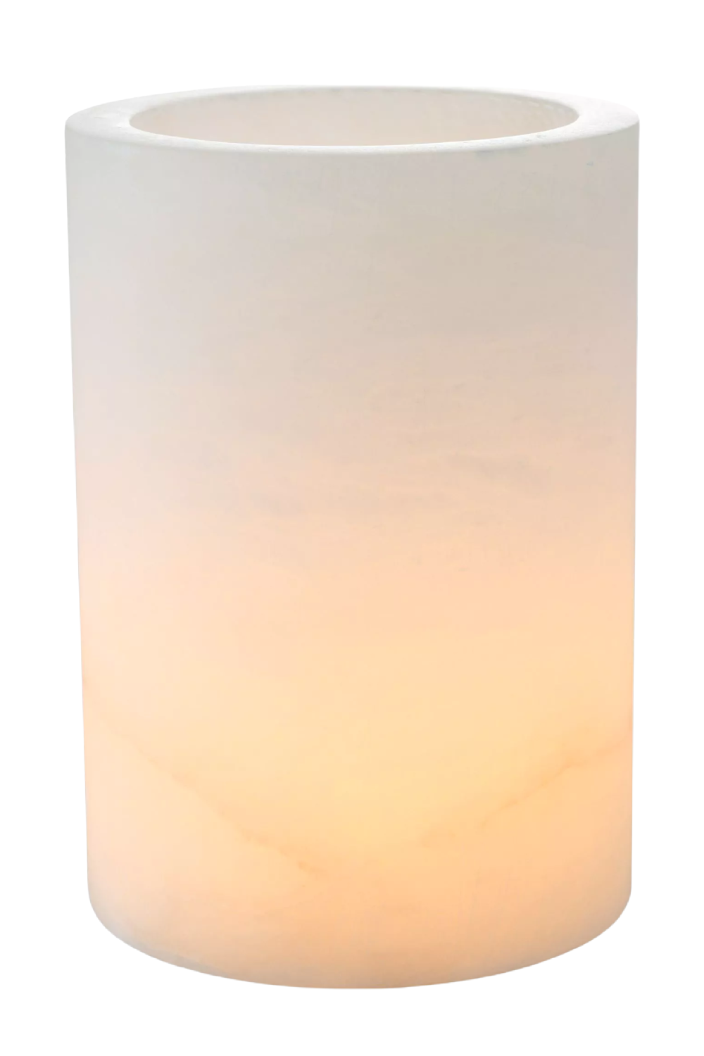 Cylindrical Translucent Alabaster Candle Holder | Eichholtz Mercer | OROA.com