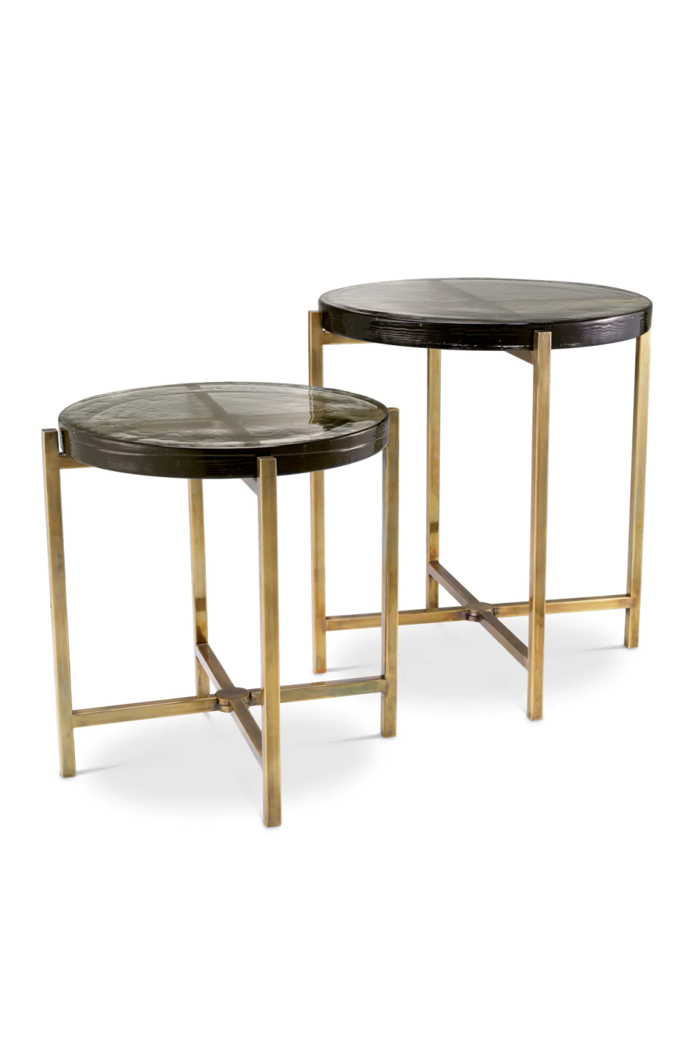 Vintage Brass Framed Side Tables (2) | Eichholtz Haymann | Oroa.com