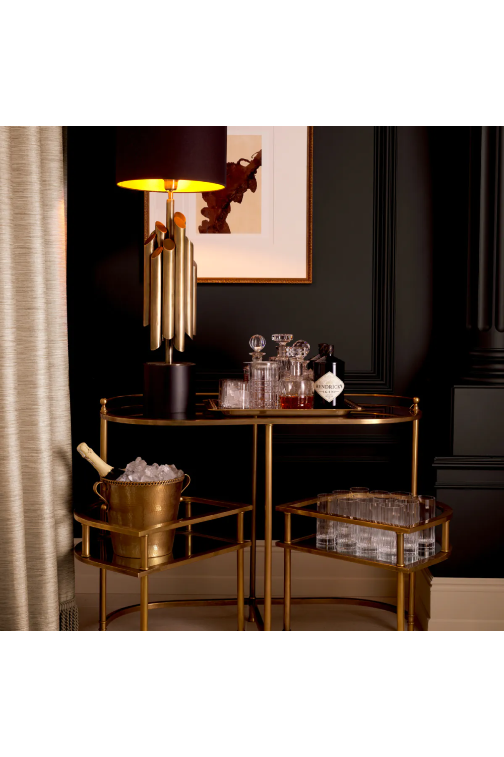 Vintage Brass Trolley | Eichholtz Lavalle | Oroa.com