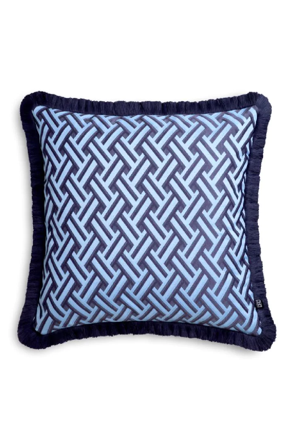 Dark Blue Fringed Cushion | Eichholtz Doris | Oroa.com