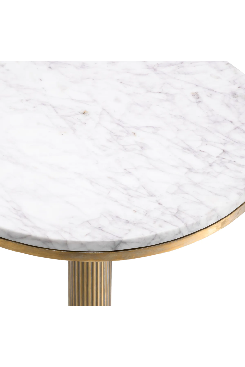 White Marble Pedestal Side Table | Eichholtz Tavolara | Oroa.com