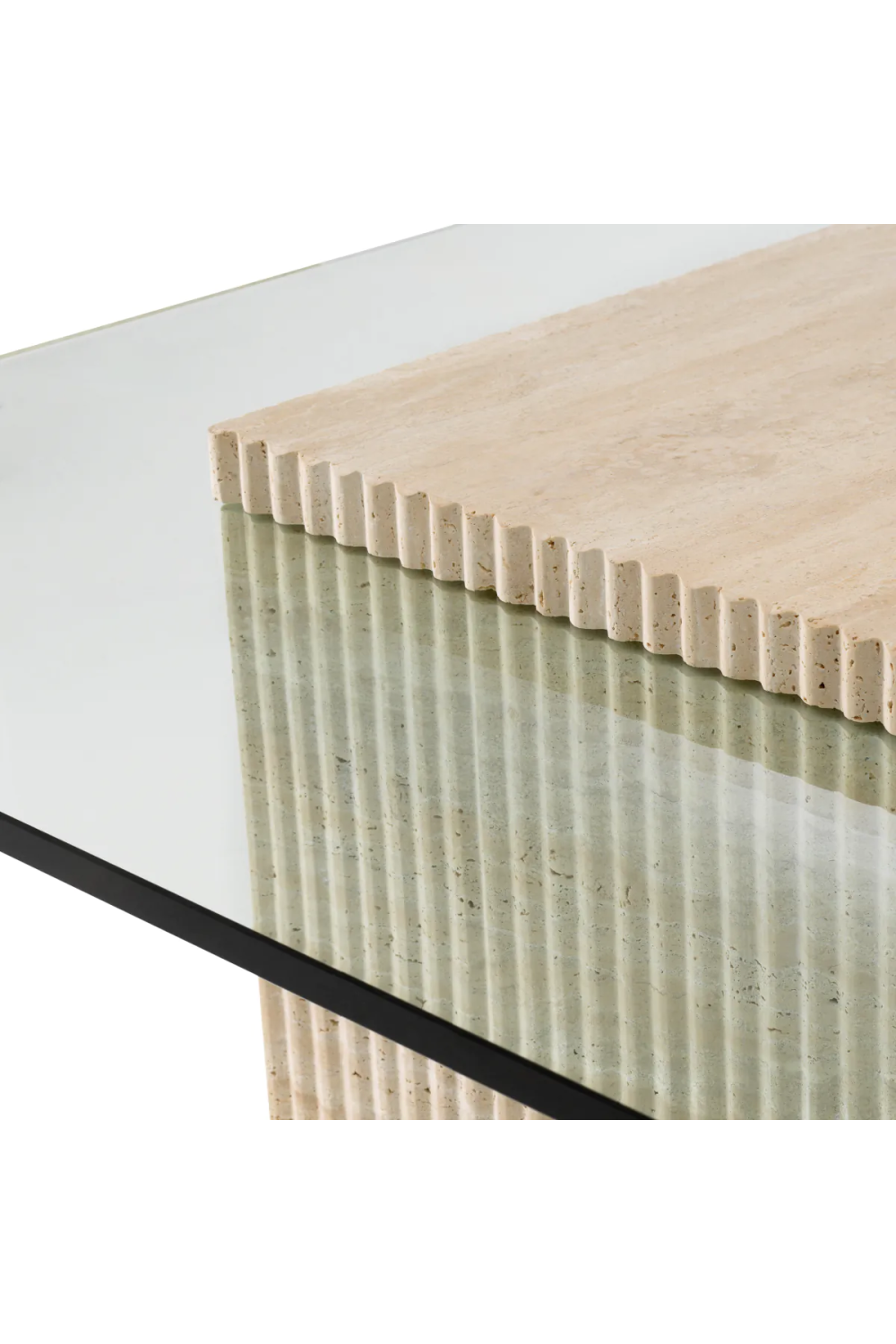 Square Travertine Pedestal Coffee Table | Eichholtz Brindisi | Oroa.com