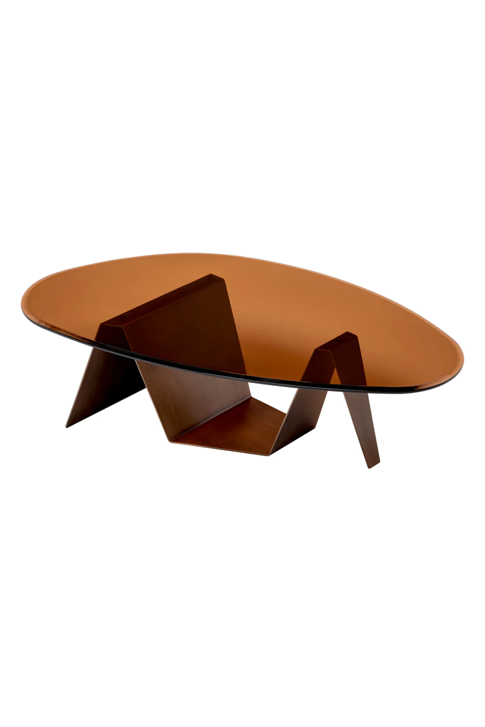 Oval Brown Glass Coffee Table | Eichholtz Lavello | Oroa.com