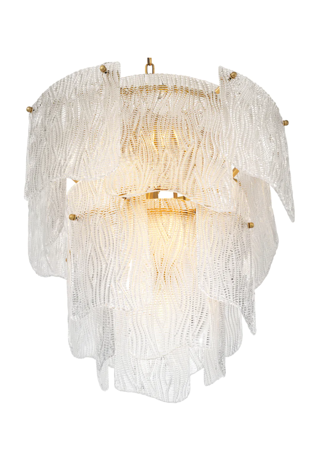 Clear Textured Glass Chandelier | Eichholtz Asinara | Oroa.com