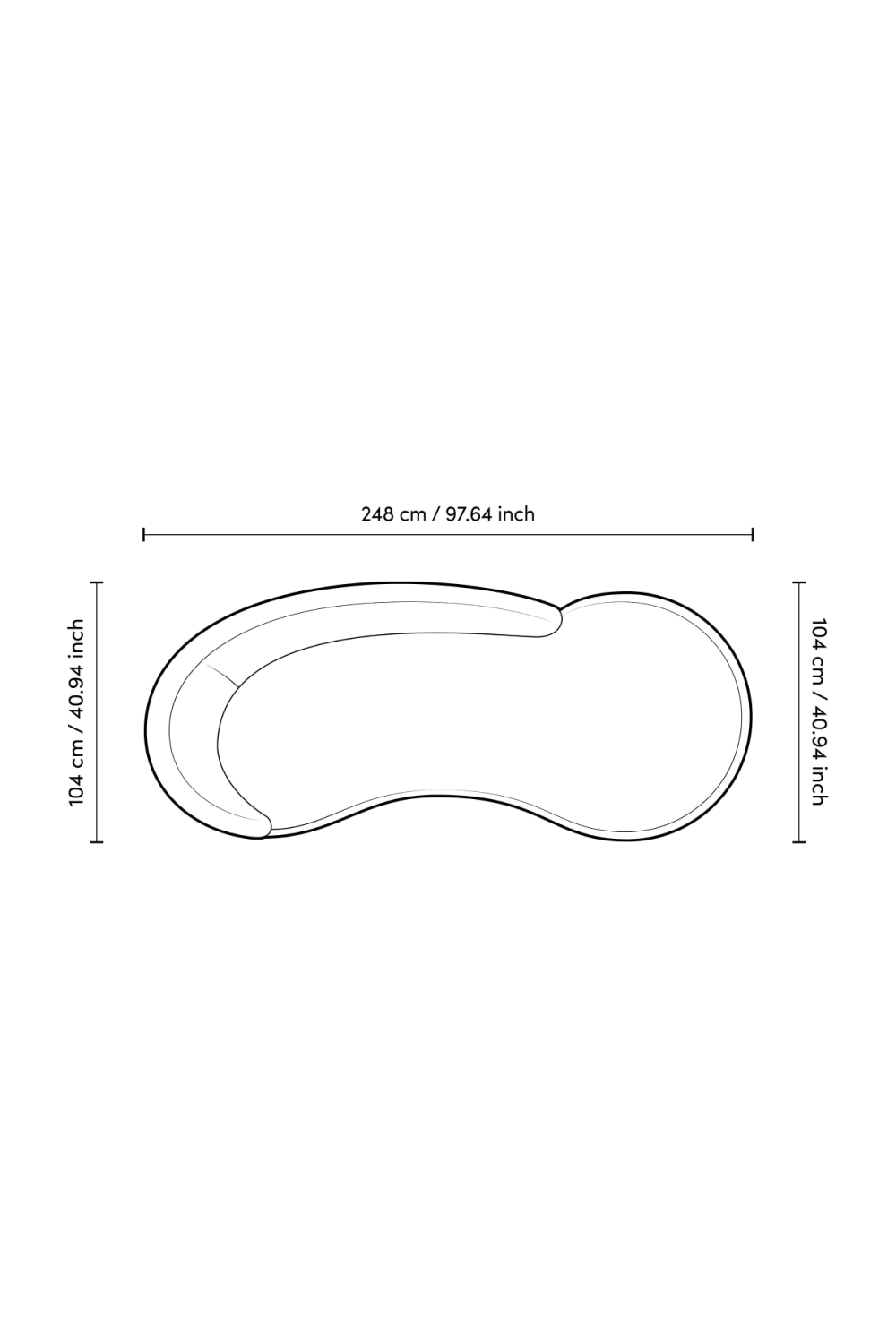 Modern Minimalist Curved Sofa | Eichholtz Bernd | Oroa.com