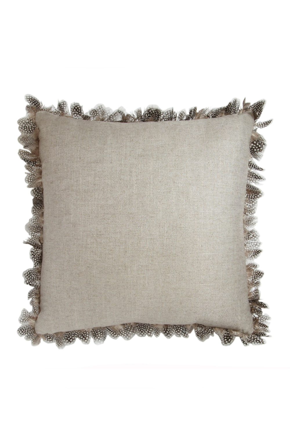 Gray Linen with Spotted Feathers Cushion | Andrew Martin Ossington | Oroa.com