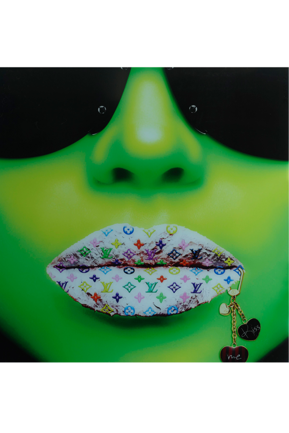 Luxury Brand Lips Artwork - Andrew Martin Louis Vuitton Green | OROATRADE 47 x 47