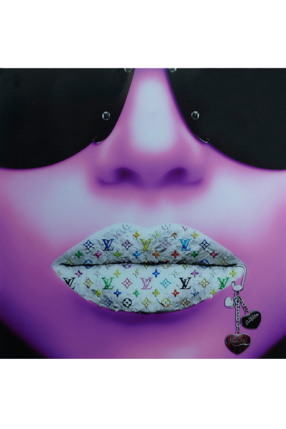 Luxury Brand Lips Artwork - Andrew Martin Louis Vuitton Purple | OROATRADE 39 x 39