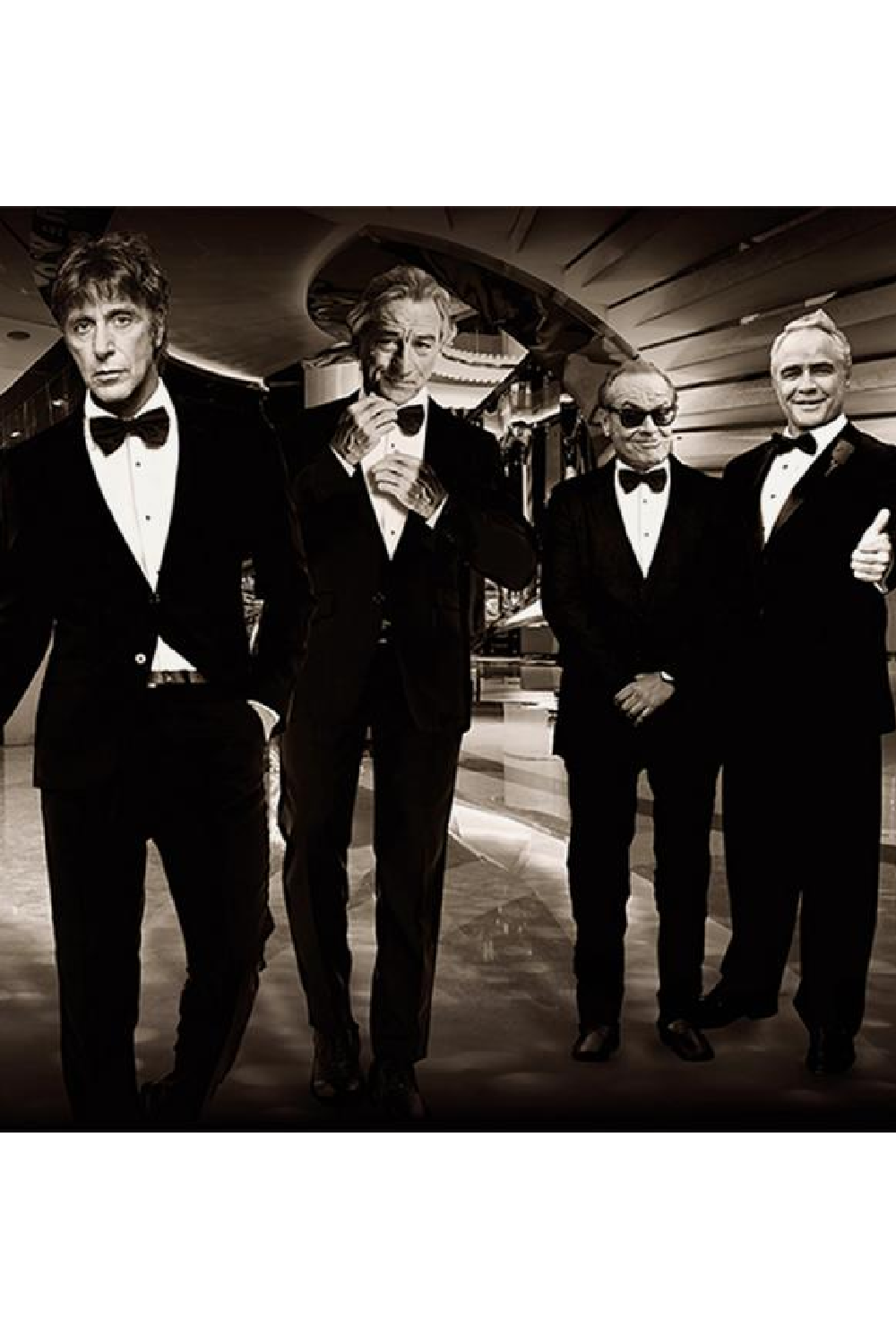 Icons in Black Tie Art Print | Andrew Martin Hollywood Big Shots