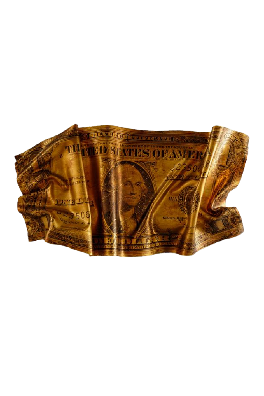 Crumpled USD Artwork | Andrew Martin Dollar Bill | OROA