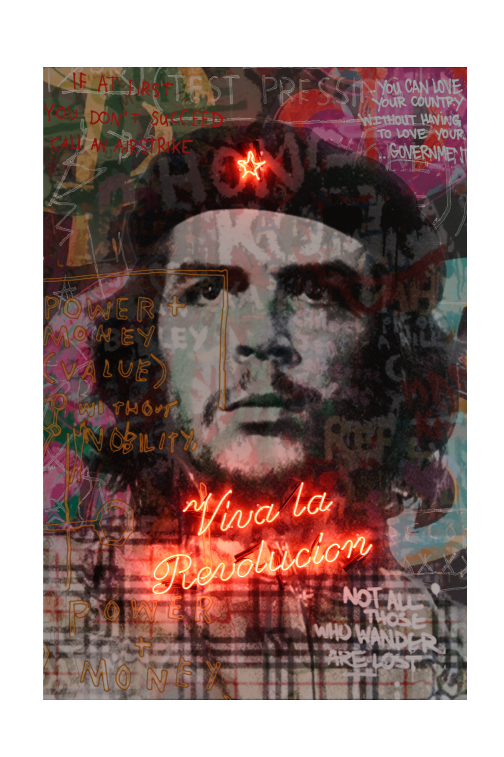 Che Guevarra Neon Artwork | Andrew Martin Che's Revolution | OROA
