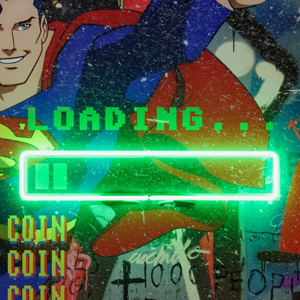 Video Game Inspired Neon Artwork | Andrew Martin Superman Loading