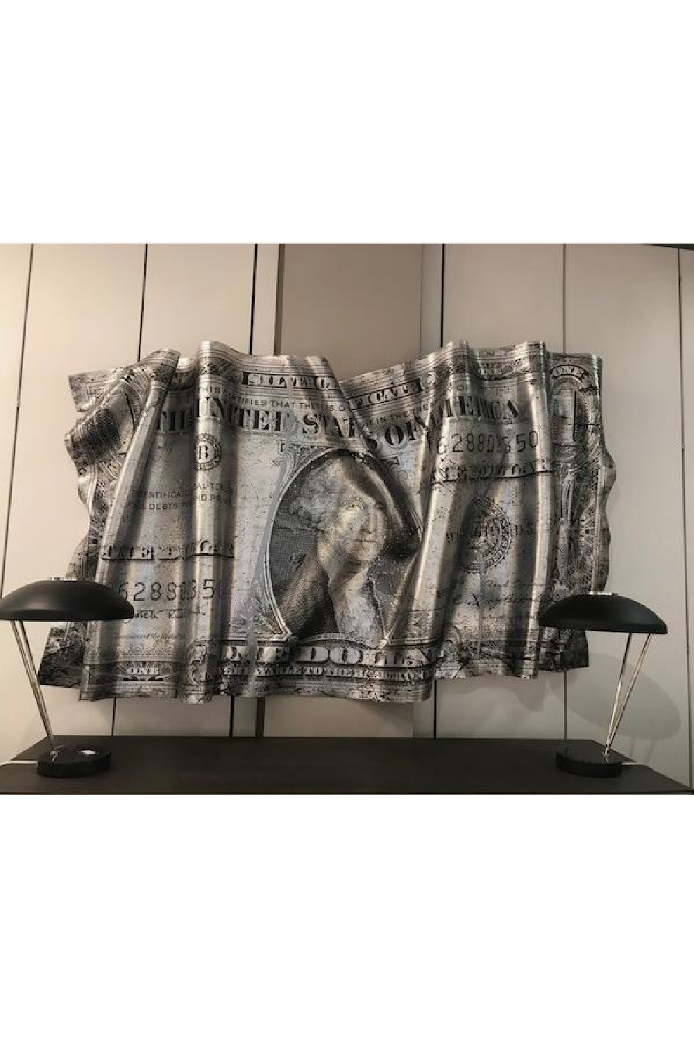 Crumpled USD Artwork | Andrew Martin Dollar Bill | OROA