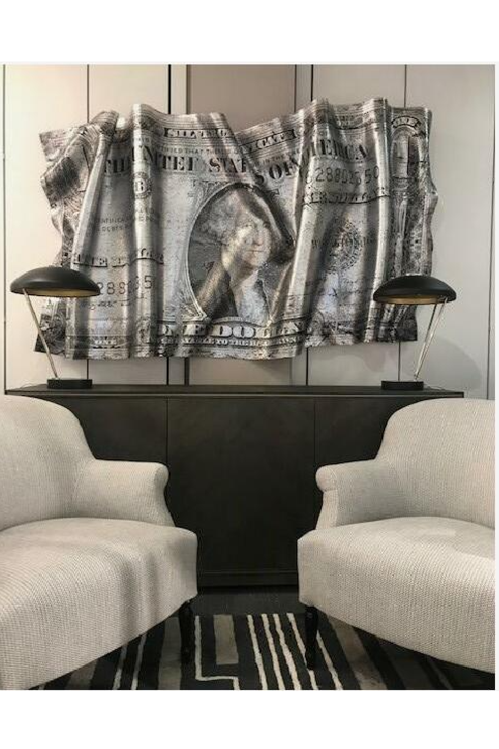 Crumpled USD Artwork | Andrew Martin Dollar Bill | OROA